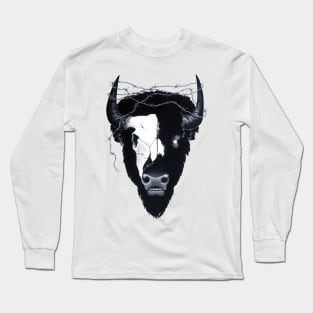 Dead Eyes Buffalo Skull Art Long Sleeve T-Shirt